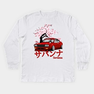 Mazda Rx-3 Savanna Kids Long Sleeve T-Shirt